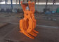 Clamshell Design Excavator Rotating Grapple Orange Peel For Timber Wood Grabbing