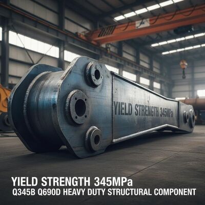 인장 강도 345MPa 굴삭기 붐 스틱 Q345B Q690D 토목 기계용 고강도 구조 부품